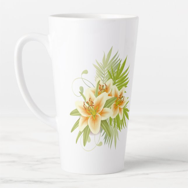 Springtime Lilies Latte Mug (Left)
