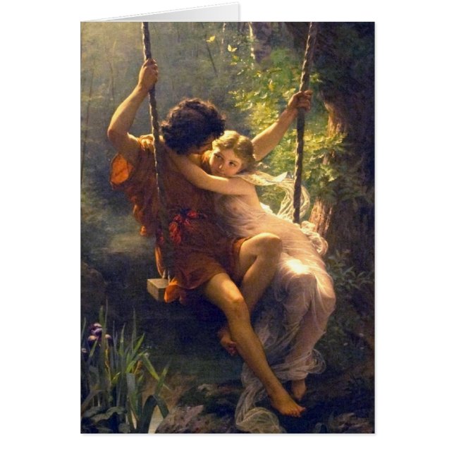Springtime ~ Lovers on Swing Painting (Front)