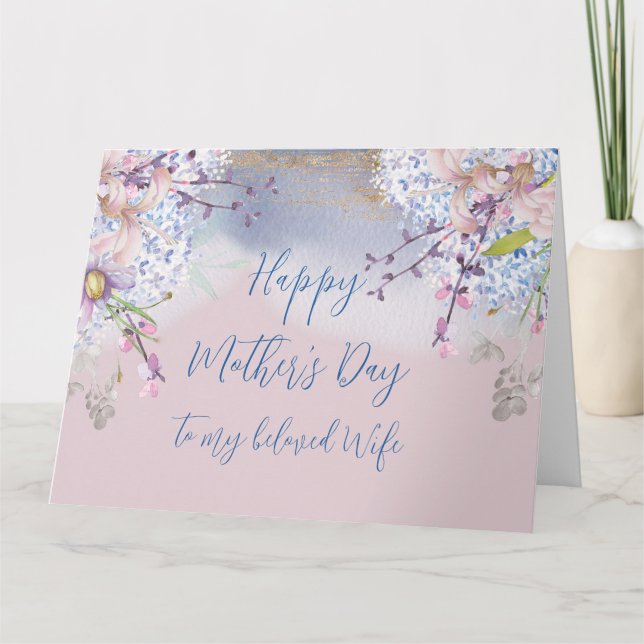 Springtime Mother's Day for my Wife Card (Front)