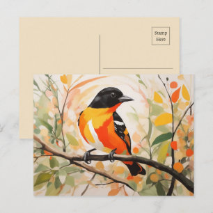 Springtime Nature's Beauty Bird Baltimore Oriole Postcard