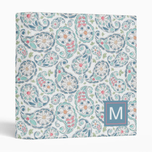 Springtime Paisley Pattern Binder