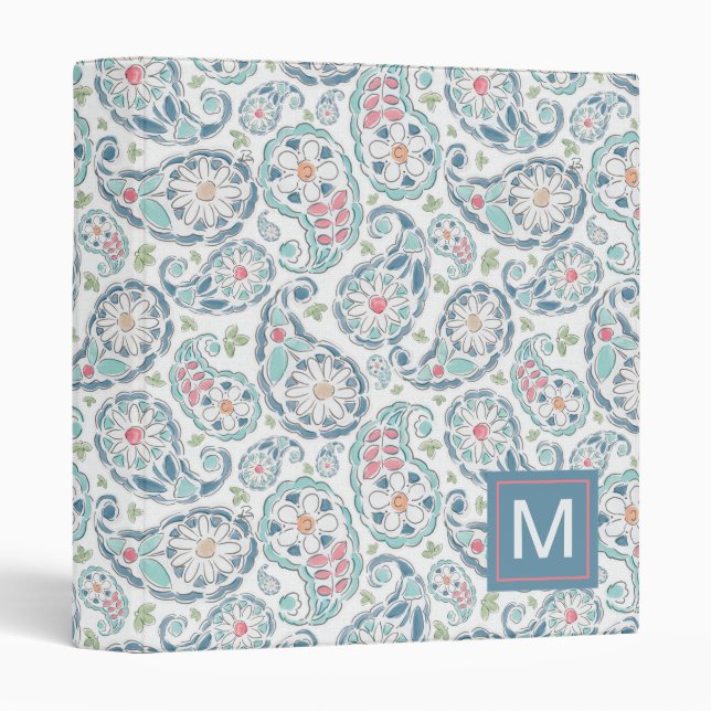 Springtime Paisley Pattern Binder (Front/Spine)
