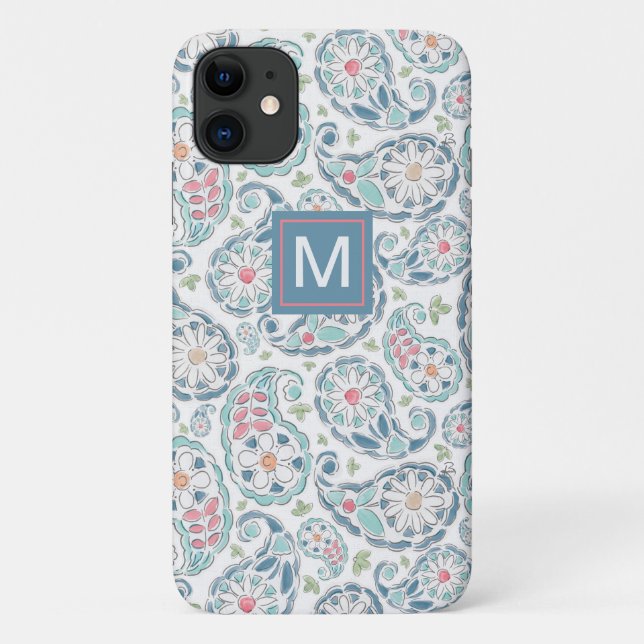 Springtime Paisley Pattern Case-Mate iPhone Case (Back)