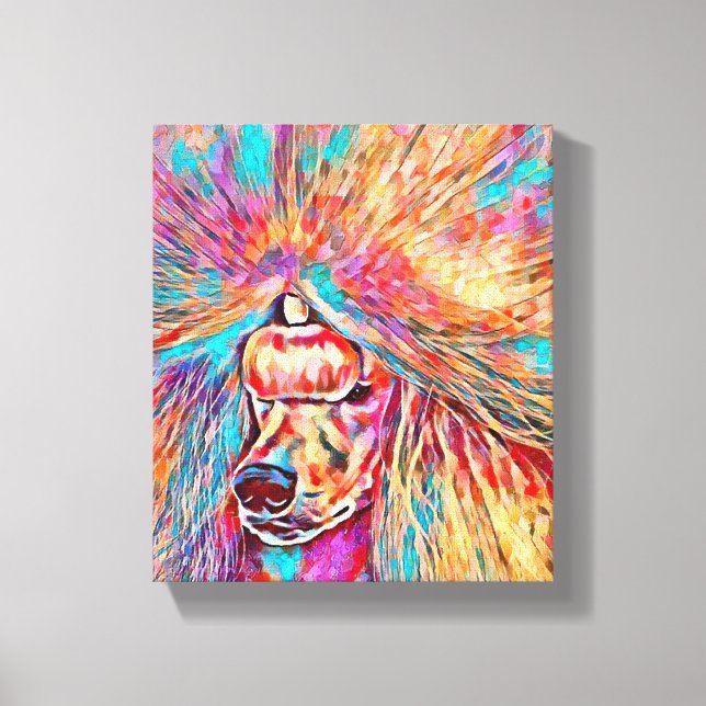 Springtime Poodle Canvas Print (Front)
