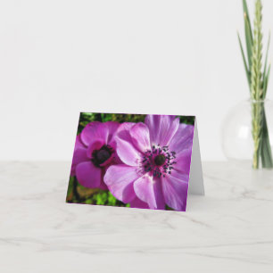 Springtime Purple Anemone Note Card