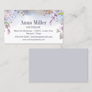 Springtime Serene Clouds Counseling Ministry Business Card