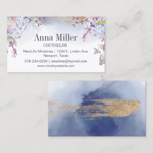 Springtime Serene Clouds Counseling Ministry Business Card