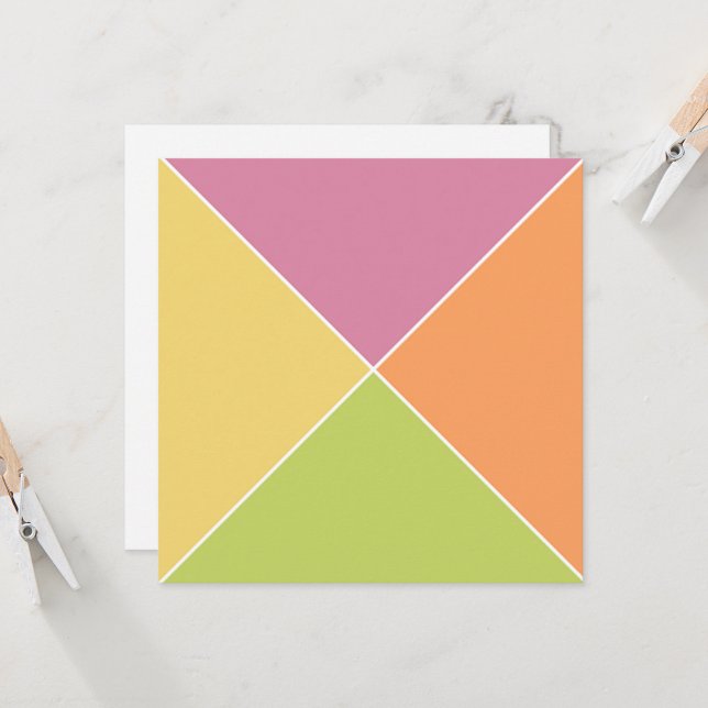 Springtime Sherbet Argyle  Card (Front/Back In Situ)