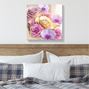 Springtime Splendour 3D Greeting Card with Dew-Kis Canvas Print