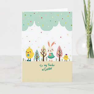 Springtime Teacher Easter Card