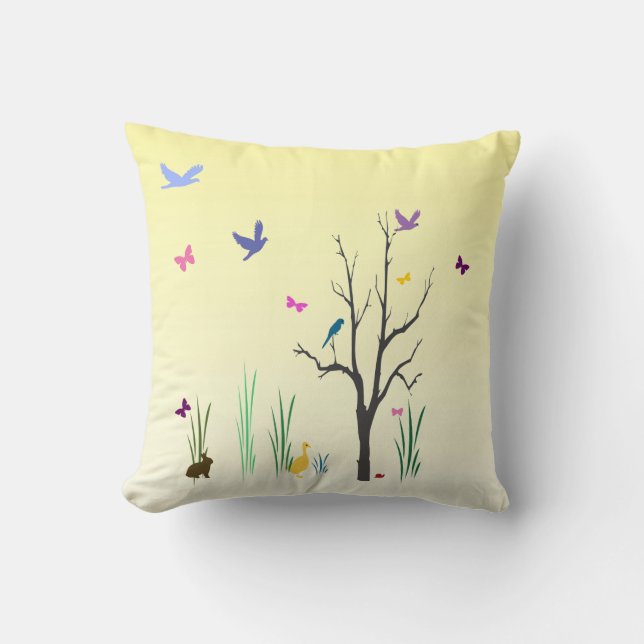 Springtime Throw Pillow (Front)