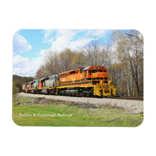 Springtime Train Engine Colorful Souvenir Fridge Magnet