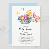 Springtime Tulips Babyl Shower Invitation