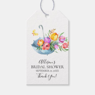Springtime Tulips Bridal Shower Favour Gift Tag