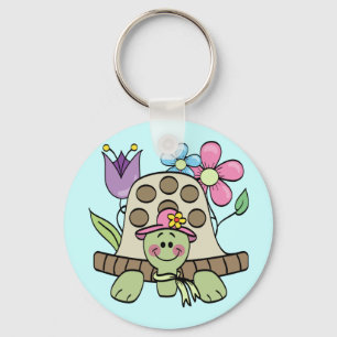 Springtime Turtle Tshirts and Gifts Keychain