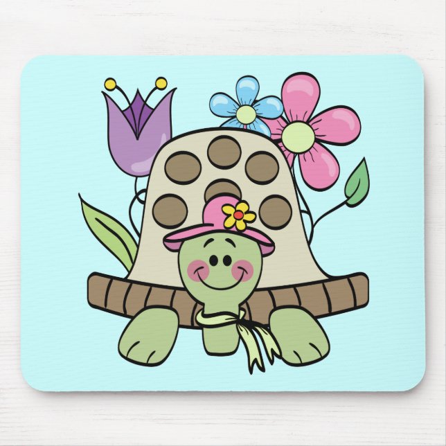 Springtime Turtle Tshirts and Gifts Mouse Pad (Front)
