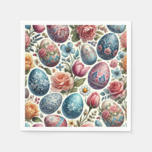 Springtime Watercolor Easter Egg Napkins