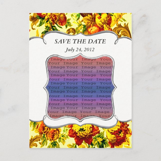 Springtime Wedding Save The Date Postcard (Front)