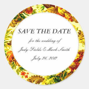 Springtime Wedding Save The Date Stickers