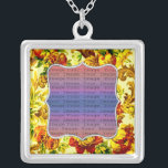 Springtime Wedding Silver Necklace<br><div class="desc">Personalize this pretty necklace to have as wedding favours at your wedding reception or to have one yourself as a remembrance of your special day. This necklace is also the perfect gift for the bride at her bridal shower. Personalize by adding your photo.</div>