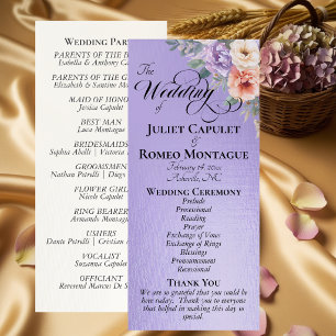 Springtime Wildflowers - Blue Lilac Wedding Program