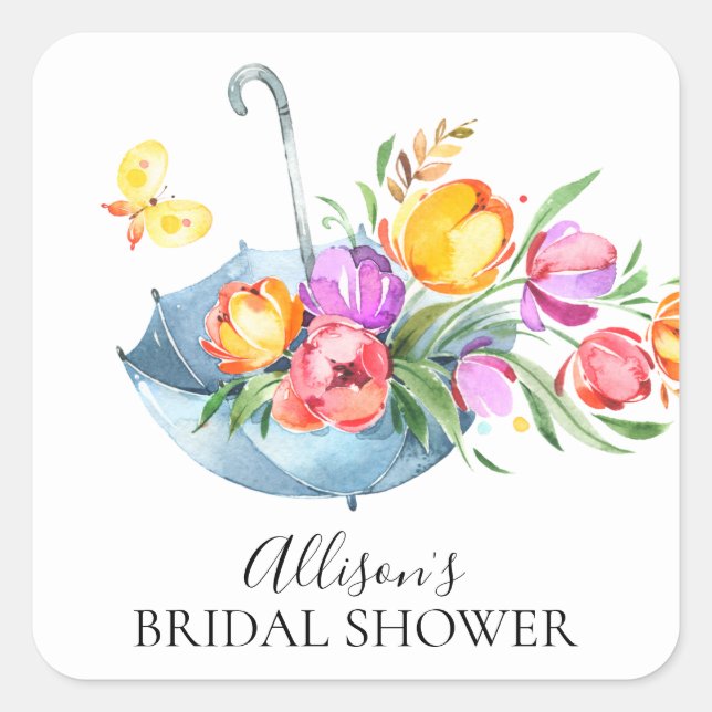 SpringtimeTulips Bridal Shower  Envelope Seal (Front)