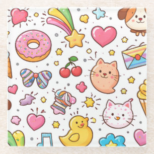 Sprinkle a Little Cute into Your Day! Glass Coaster