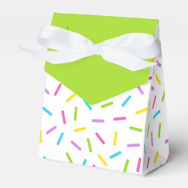 Sprinkle and Green Treat Favour Boxes (Front Side)