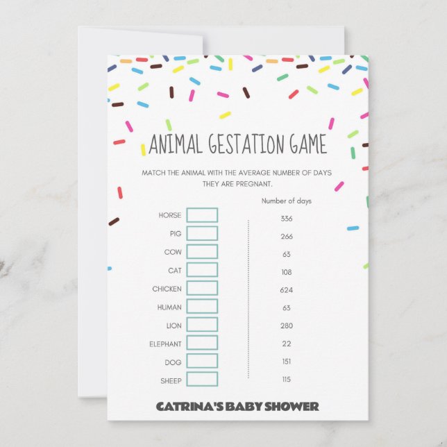 Sprinkle Baby Shower - Editable Name, 5x7 Invitation (Front)