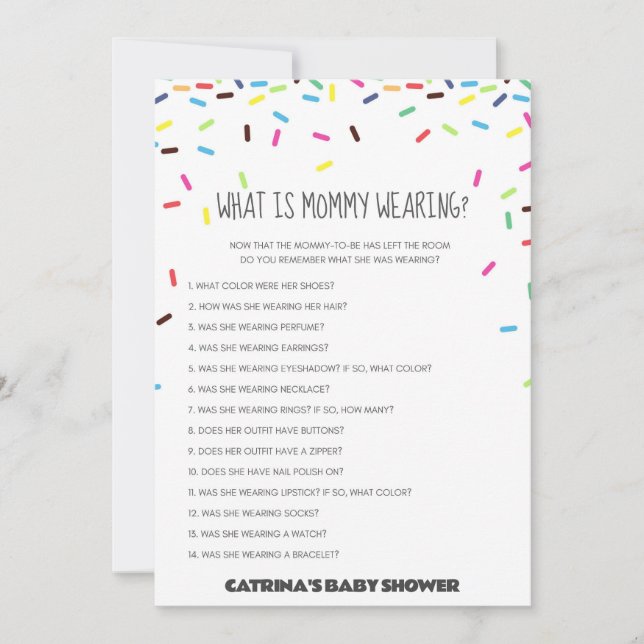 Sprinkle Baby Shower - Editable Name, 5x7 Invitation (Front)