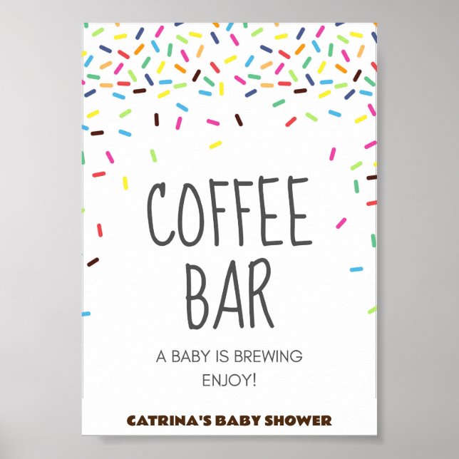 Sprinkle Baby Shower Party Sign (Front)