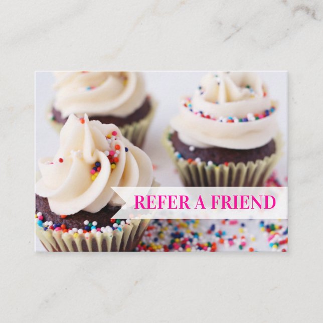 Sprinkle Cupcakes Bakery Referral Card (Front)