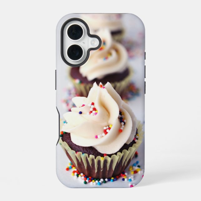 Sprinkle Cupcakes iPhone 16 Case (Back)