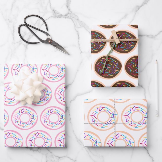 Sprinkle Donuts Wrapping Paper Sheet (Front)