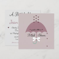 Sprinkle Love Mauve & Grey Bridal Party Invitation
