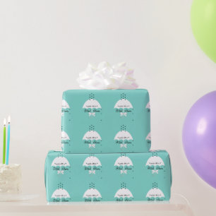 Sprinkle Love Tiffany Teal Blue Shower Gift Wrap