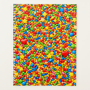 Sprinkle Planner Cover   Bright Rainbow Candy