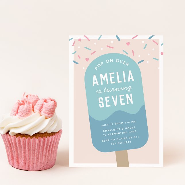 Sprinkle Pop | Kids Ice Cream Birthday Party Invitation (Creator Uploaded)