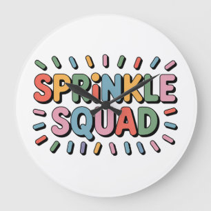 Sprinkle Squad Baby Sprinkle Large Clock