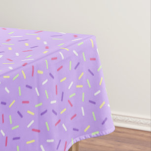 sprinkle tiled pattern party purple tablecloth