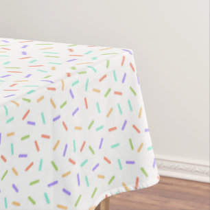 sprinkle tiled pattern white party  tablecloth