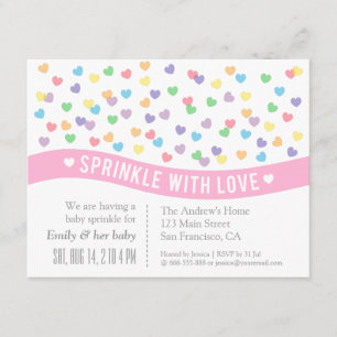 Sprinkle with Love Baby Sprinkle Invitations