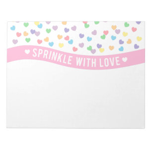 Sprinkle with Love Colourful Hearts Notepad