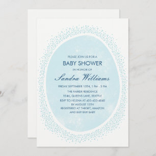 Sprinkled baby shower invitation - Mist