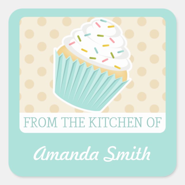 Sprinkled Cupcake Kitchen Labels (Front)