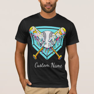 Sprinkled Donut Drip Baseball and Yellow Bats T-Shirt