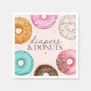 Sprinkled Doughnut Baby Shower Party Decor Napkin