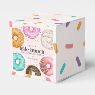 Sprinkled Doughnut Birthday Party or Baby Shower Favor Box