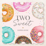 Sprinkled Doughnut TWO Sweet 2nd Birthday Party Paper Coaster<br><div class="desc">She is a two sweet! Simplify your prep and add a sprinkle of sweetness to your occasion with our Sprinkled Doughnut collection. It's the ultimate recipe for a memorable celebration! With sweet designs and vibrant colours, this bundle makes organizing your 2nd birthday a piece of cake! Every element in this...</div>