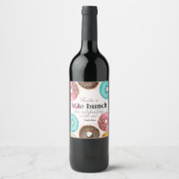 Sprinkled Doughnut Wine Label Sticker Party